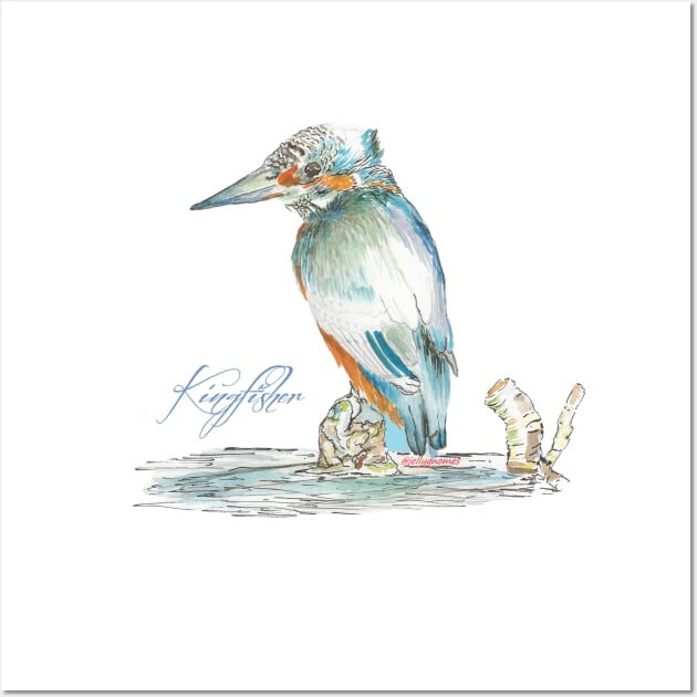 Kingfisher Wall Art by jellygnomes